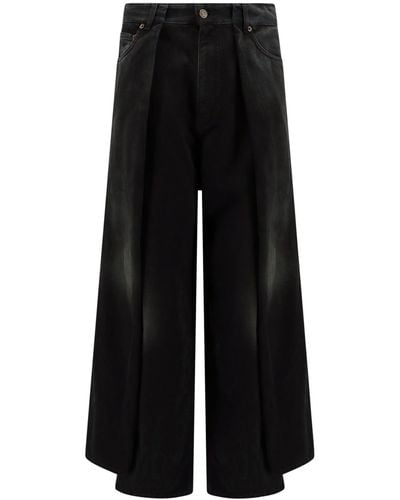Balenciaga Double Side Denim Trouser - Black