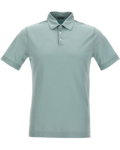 Zanone Ice Cotton Shirt Polo - Blue