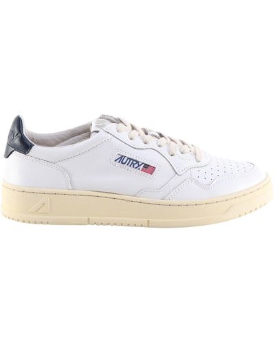 Autry Leather Lace-up Sneakers - White