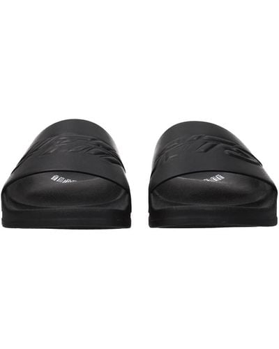 Vetements Slippers And Clogs Leather - Black