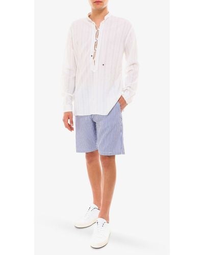 PERFECTION GDM Cotton Bermuda Shorts - Blue