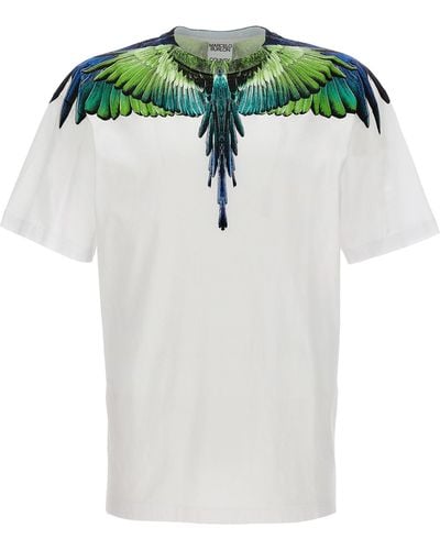 Marcelo Burlon Icon Wings T Shirt Multicolor - Verde