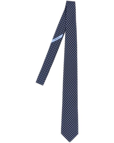 Ferragamo Printed Tie Cravatte Blu