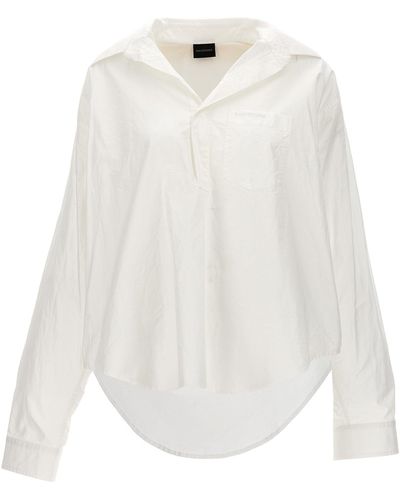 Balenciaga Crumpled Effect Shirt Shirt, Blouse - White