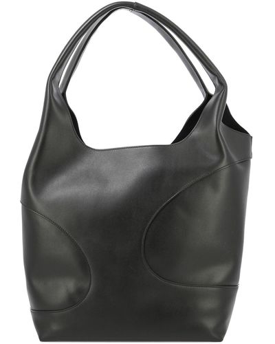 Ferragamo Hobo Bag With Cut-out Detailing Shoulder Bags - Black