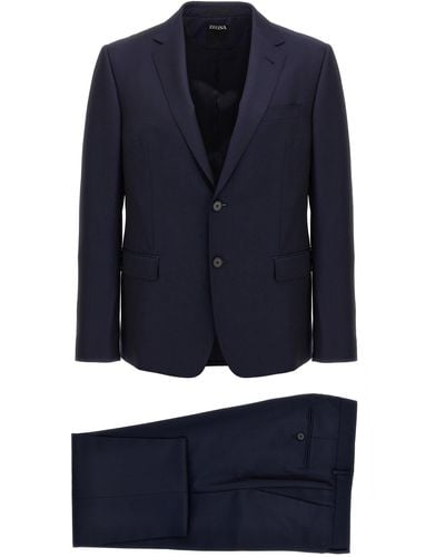 ZEGNA One-Breasted Dress Completi - Blue