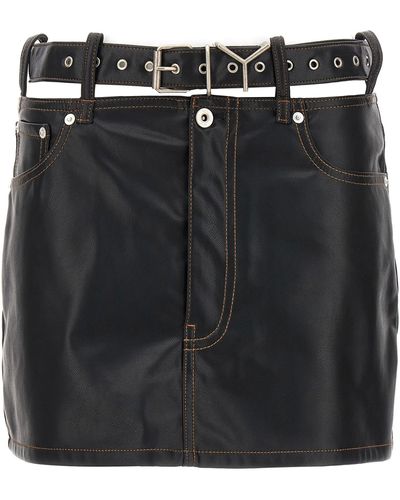 Y. Project Cut-out Belt Skirt Skirts Black