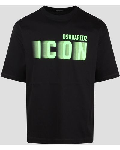 DSquared² Icon Blur Loose Fit T-Shirt - Black