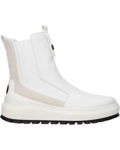 Stone Island Ankle Boot Leather - White