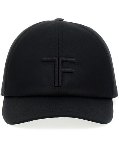 Tom Ford Logo Embroidery Cap Hats - Black