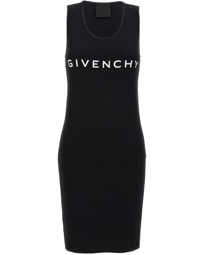 Givenchy Logo Print Dress Dresses - Black