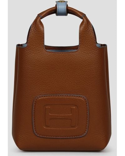 Hogan Mini H-bag Shopping Bag - Brown