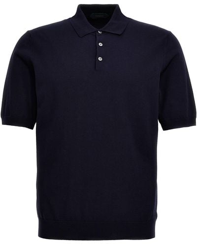 Zanone Cotton Shirt Polo - Blue
