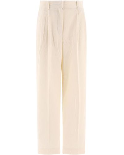 Totême Ribbed Trousers - White