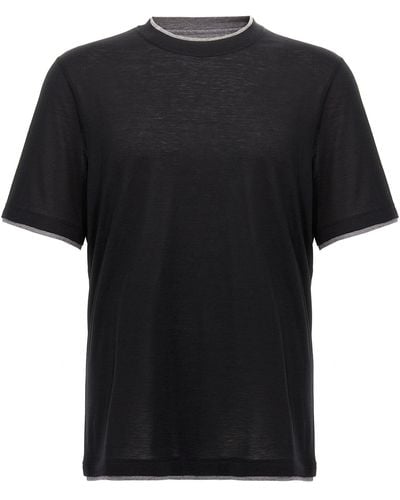 Brunello Cucinelli Layered T-shirt - Black