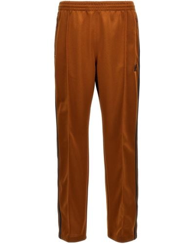 Needles Logo Embroidery Joggers Trousers - Brown