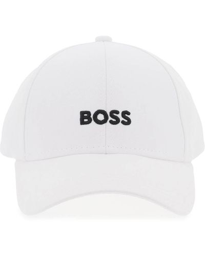 BOSS Cappello Baseball Con Logo Ricamato - Bianco
