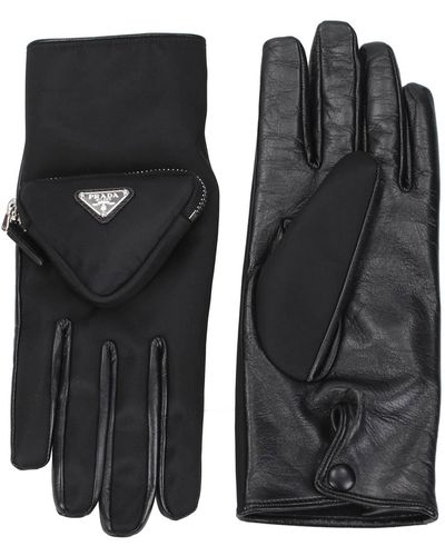 Prada Gloves Fabric - Black