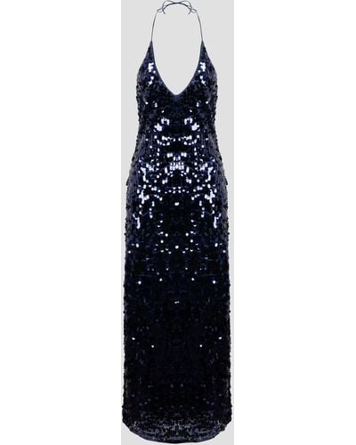 Oséree Night sequins long dress - Blu