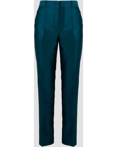 Alberta Ferretti Mikado Tailored Pants - Blue