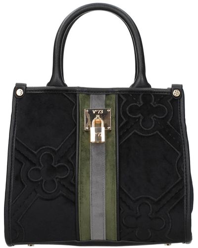 V73 Handbags Fabric Black Multicolour