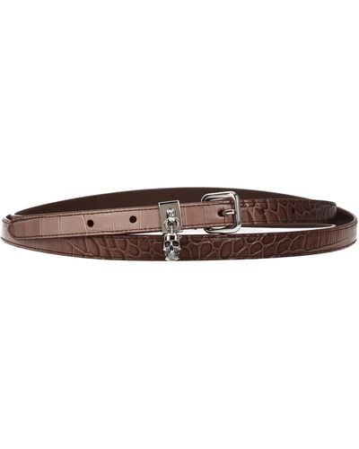 Alexander McQueen Thin Belts Leather Rosewater - Brown