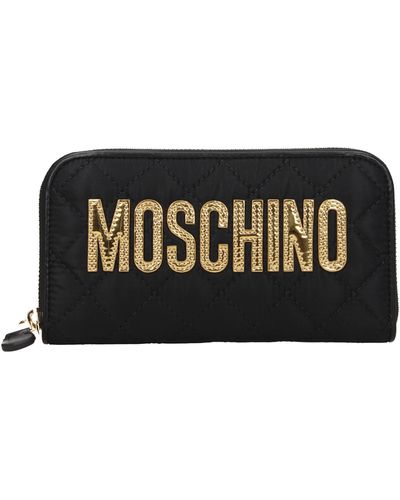 Moschino Wallets Fabric Gold - Black