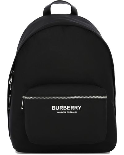 Burberry Nylon Backpack Backpacks - Black