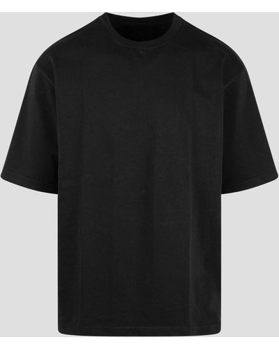 White Sand Cotton Jersey T-Shirt - Black