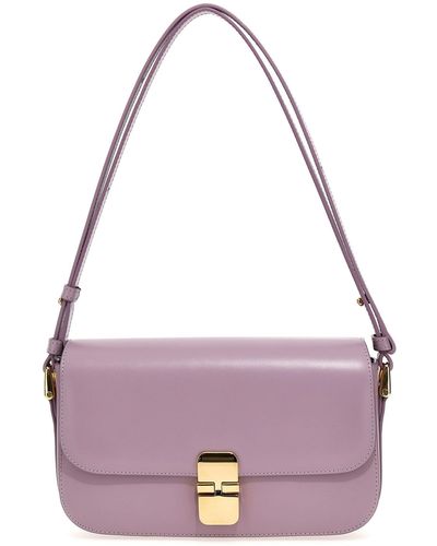 A.P.C. Grace Baguette Shoulder Bags - Purple