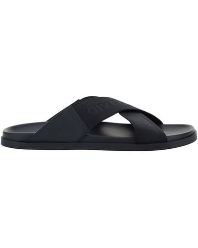 Givenchy Cross Strap Sandals - Blue