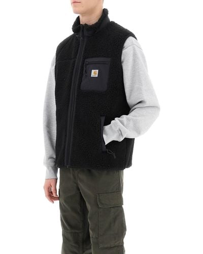 Carhartt Prentis Liner Vest In Sherpa Fleece - Black