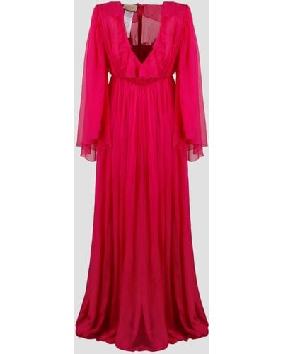 Gucci Chiffon Silk Dress - Red