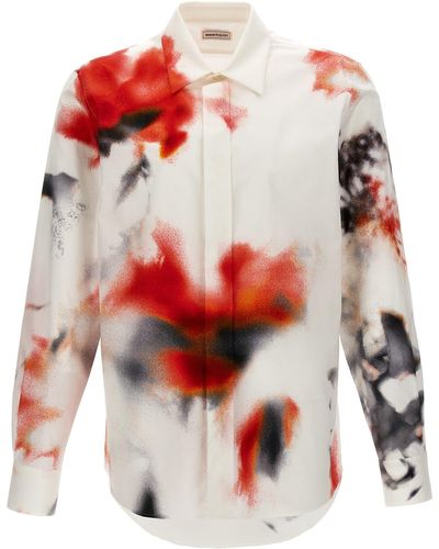 Alexander McQueen Obscured Flower Camicie Multicolor - Rosso