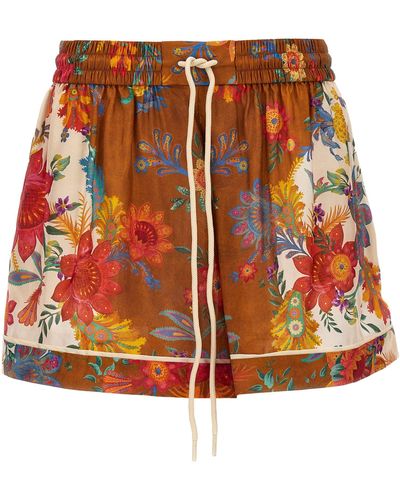 Zimmermann Ginger Shorts Bermuda, Short Multicolor - Arancione