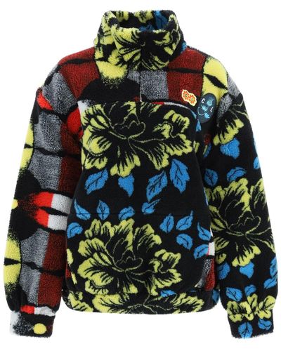 Chopova Lowena Oversized Multicolour Fleece Sweatshirt - Black