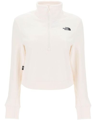 The North Face Glacer Cropped Fleece Sweatshirt - White