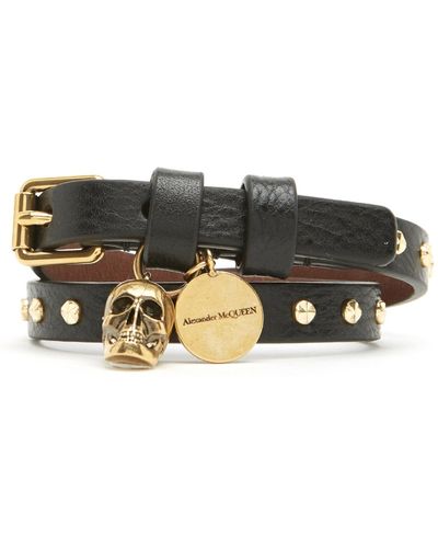 Alexander McQueen Mini Studs Bracelet Gioielli Nero - Grigio