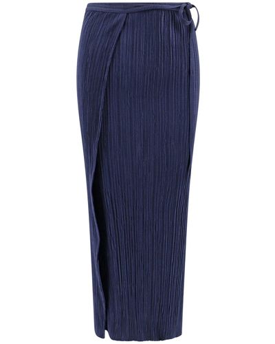LE17SEPTEMBRE Ribbed Long Skirt - Blue