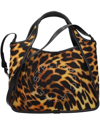 Stella McCartney Handbags Organic Cotton Black Leopard - Multicolour