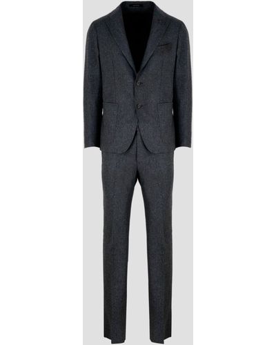 Tagliatore Single Breasted Tailored Suit - Black