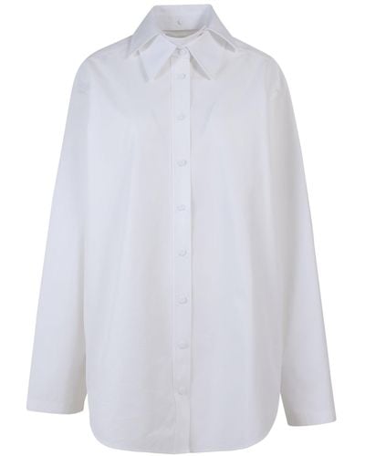 Krizia Cotton Shirt With Double Collar - White