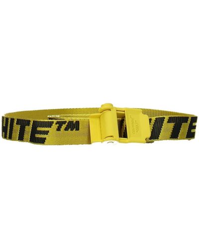 Off-White c/o Virgil Abloh Thin Belts Industrial Fabric Yellow