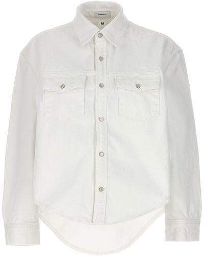 Wardrobe NYC Denim Jacket Casual Jackets, Parka - White