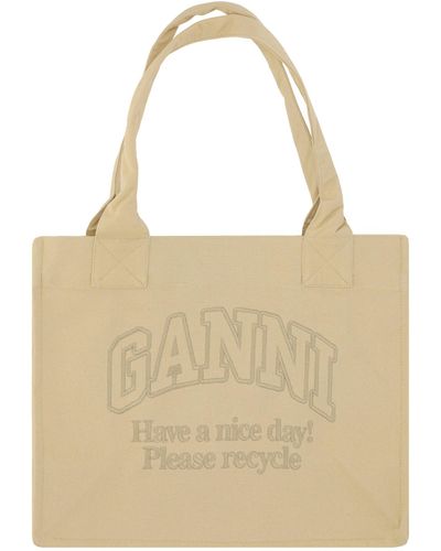 Ganni Borsa a Mano Easy Shopper - Neutro