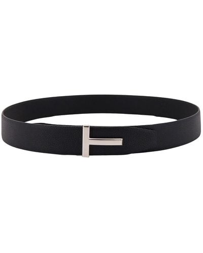 Tom Ford Leather Belt - White