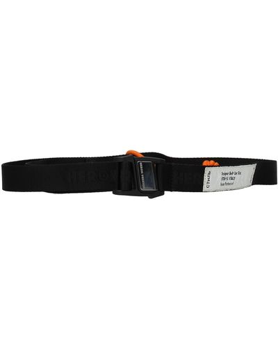 Heron Preston Thin Belts Fabric Black - White