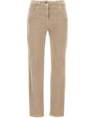 Brunello Cucinelli Garment-dyed Jeans - Natural