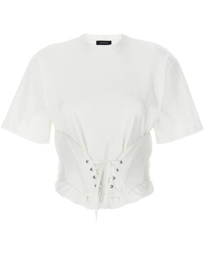 Mugler Corset T Shirt Bianco