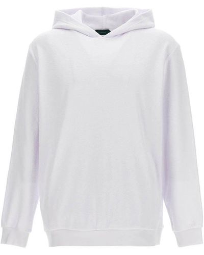 Zanone Terry Cloth Hoodie Sweatshirt - White